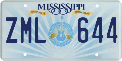 MS license plate ZML644