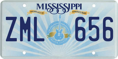 MS license plate ZML656