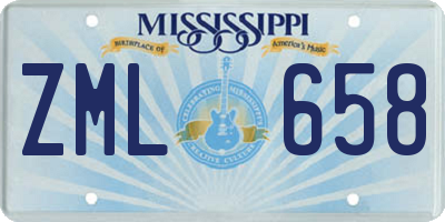 MS license plate ZML658