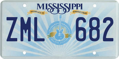 MS license plate ZML682