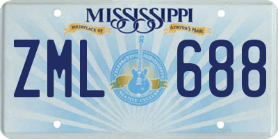 MS license plate ZML688