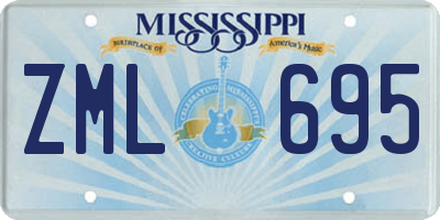 MS license plate ZML695