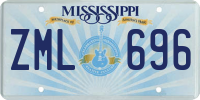 MS license plate ZML696