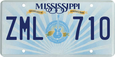 MS license plate ZML710