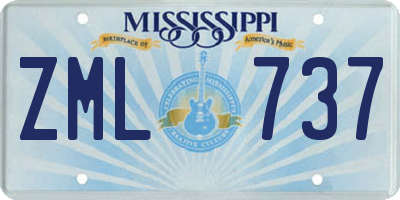 MS license plate ZML737