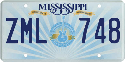 MS license plate ZML748