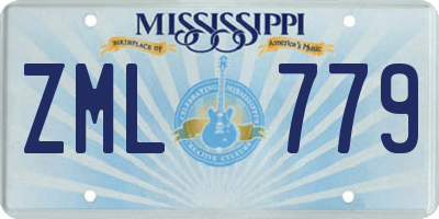 MS license plate ZML779