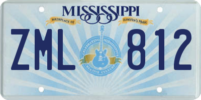 MS license plate ZML812