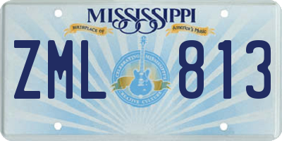 MS license plate ZML813