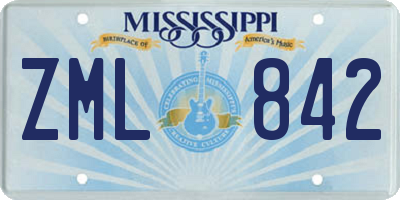 MS license plate ZML842