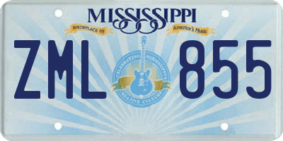 MS license plate ZML855