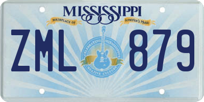 MS license plate ZML879