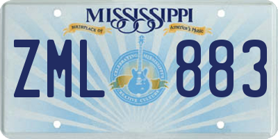 MS license plate ZML883