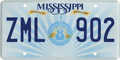 MS license plate ZML902