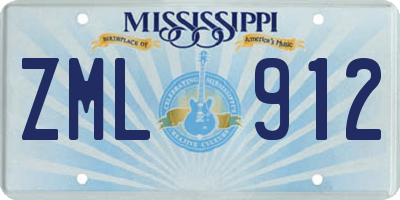MS license plate ZML912