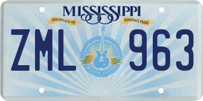 MS license plate ZML963