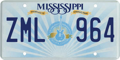 MS license plate ZML964