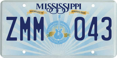 MS license plate ZMM043
