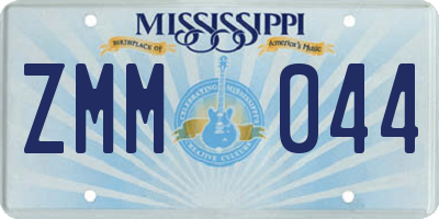 MS license plate ZMM044