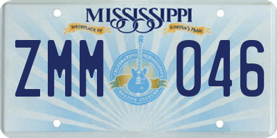 MS license plate ZMM046