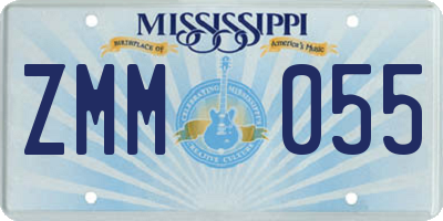 MS license plate ZMM055