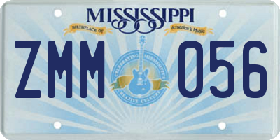 MS license plate ZMM056