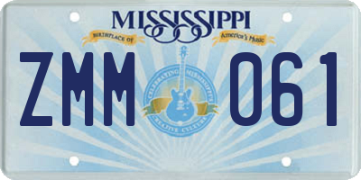 MS license plate ZMM061
