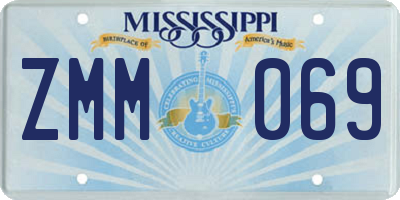MS license plate ZMM069