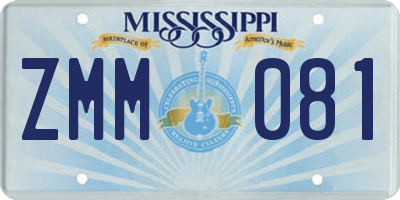 MS license plate ZMM081