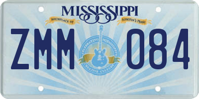 MS license plate ZMM084