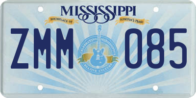 MS license plate ZMM085