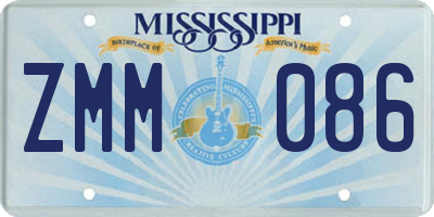 MS license plate ZMM086