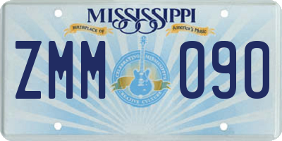 MS license plate ZMM090