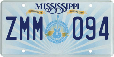MS license plate ZMM094
