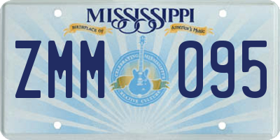 MS license plate ZMM095