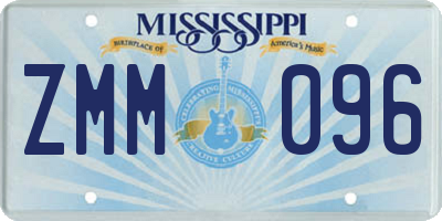 MS license plate ZMM096