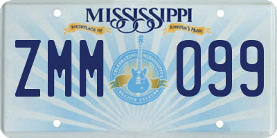 MS license plate ZMM099