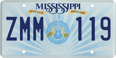 MS license plate ZMM119