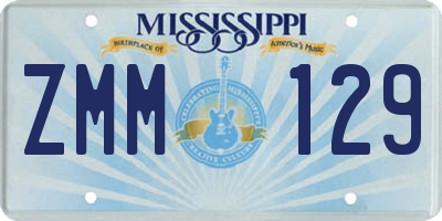 MS license plate ZMM129