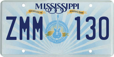 MS license plate ZMM130