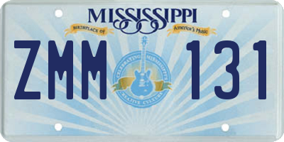 MS license plate ZMM131