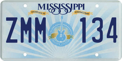 MS license plate ZMM134