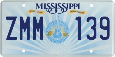 MS license plate ZMM139