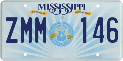 MS license plate ZMM146