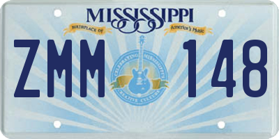 MS license plate ZMM148