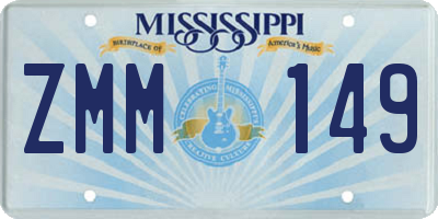 MS license plate ZMM149