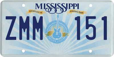 MS license plate ZMM151