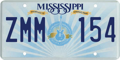 MS license plate ZMM154