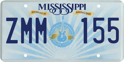 MS license plate ZMM155