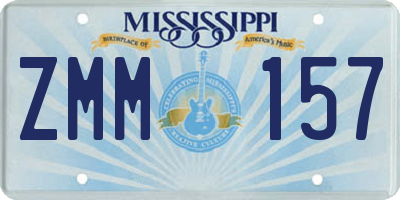 MS license plate ZMM157